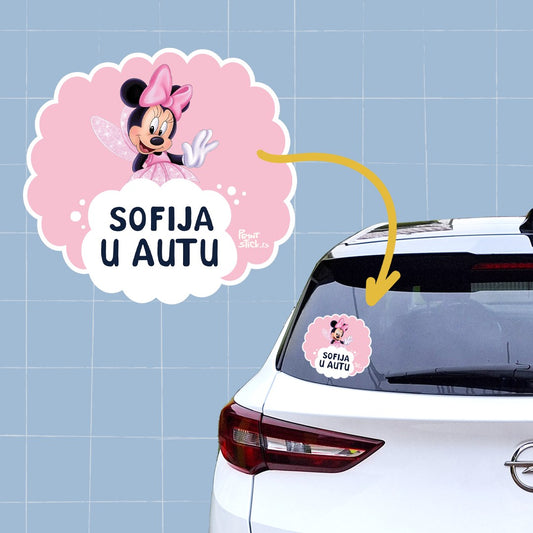 Stiker "Dete u Autu" - Mini Maus